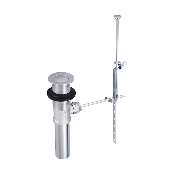 Brass Pop-Up Drain Assembly Less Guide, Polished Chrome, Weight: 1.8